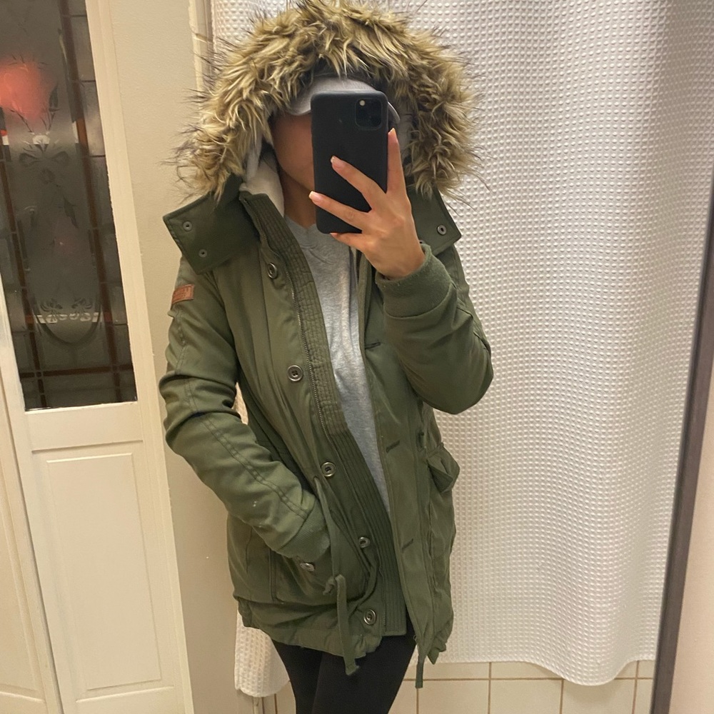Hollister olive green jacket!